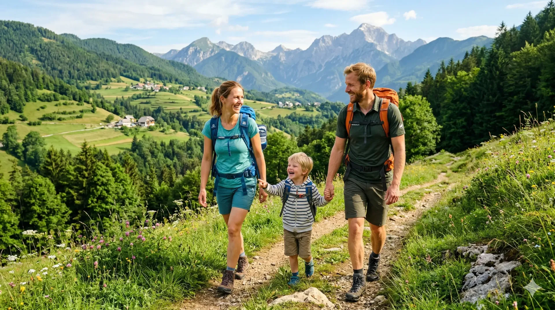 Zdrava in naspana slovenska družina v naravi po uspešnem antiparazitnem programu